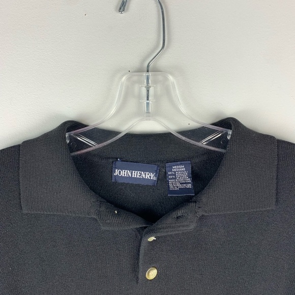 John Henry Vintage Black Long Sleeve Sweater - Picture 3 of 5